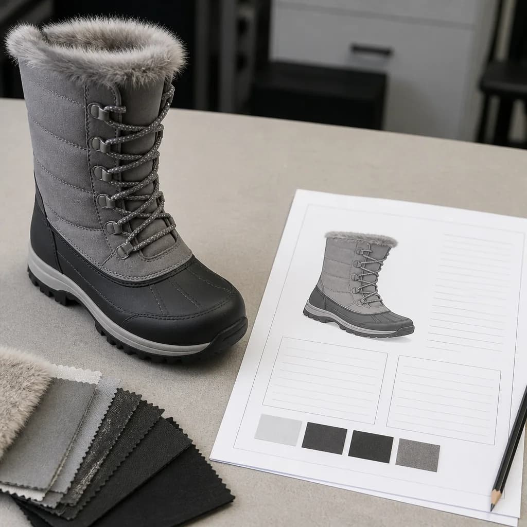 Set Fit Inputs for a Custom Women's Snow Boot Sizing Specification