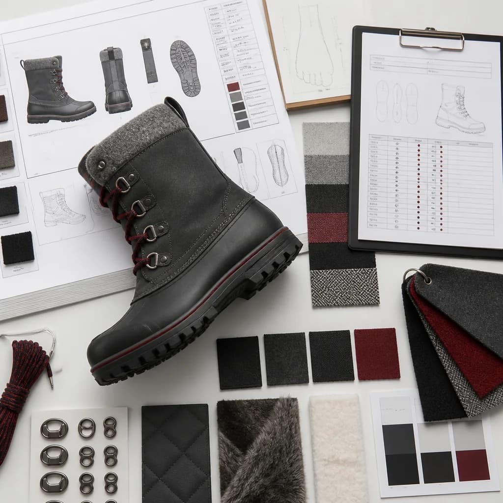 Who Sets the Wholesale Women's Winter Boot Reference Sample Brief?
